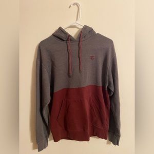 Champion Maroon/Gray Hoodie Size M